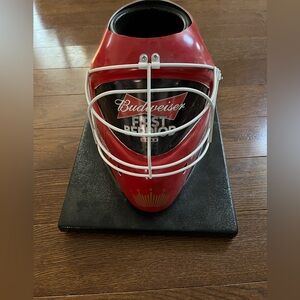 Budweiser hockey helmet bar countertop display